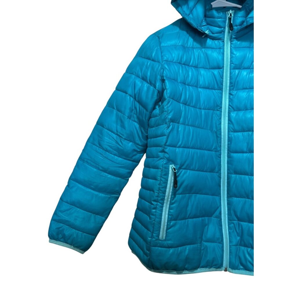 Boulder Gear Puffer Coat Jacket Women Medium Blue Winter Removable Hoodie Quilte - Picture 13 of 16